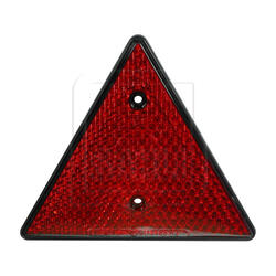 Catadioptre triangulaire rouge avec bord de protection en plastique
