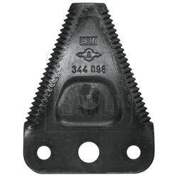Section de faucheuse avec érgot à 3 trous faucillée Bidux 80x62mm Ø 6,4/9,5mm
