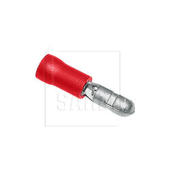 Cosse ronde mâle isolée rouge pour câble 0.5-1.5mm²