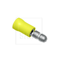 Cosse ronde mâle isolée jaune pour câble 4.0-6.0mm²