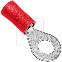 Cosse à anneau isolée rouge pour câble 0.5-1.5mm²