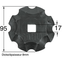Mischwagenmesser rund, gezahnt 95x8mm