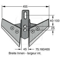 Flügelschar Breite 455mm