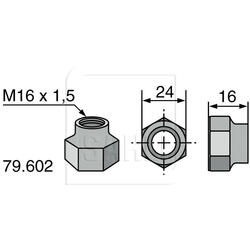 Stopmutter spezial M16x1,5
