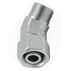 Winkel-Rohrverschraubung 45° für gleiche Rohre einstellbar Serie leicht und schwer EX239