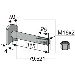 Schraube mit Stopmutter M20x2,5 zu 79.640