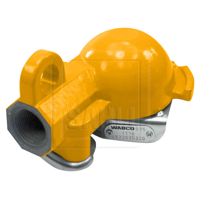 Kupplungskopf Anhänger CH M22 x 1,5 gelb, ohne Filter, ohne Prüfanschluss
