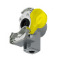 Kupplungskopf mit integriertem Filter, gelb, Bremsleitung