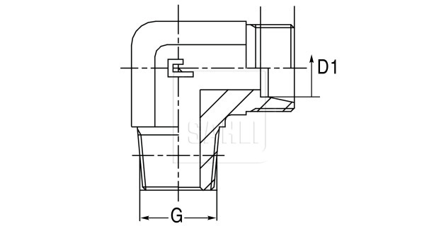 Winkel-Einschraubverschraubung metrisch konisch Serie leicht und schwer EX231