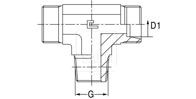 Einschraubverschraubung T-Form für gleiche Rohre BSP-Gewinde konisch Serie leicht und schwer EX251
