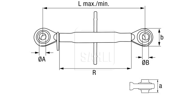 Oberlenker mechanisch M30x3,5 Heavy Duty