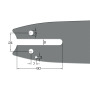 Schwert Safe Tip 3/8" LP x 1,3 mm 40 cm Anschluss 26