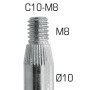 Scheibenwischerarm mit Haken ausziehbar 300-400mm für Welle C10/M8