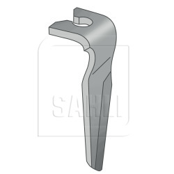 Dent de herse rotative Rabe à gauche, 318mm