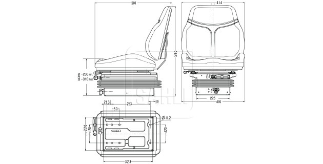 Siège Cobo suspension mécanique SC76/M200