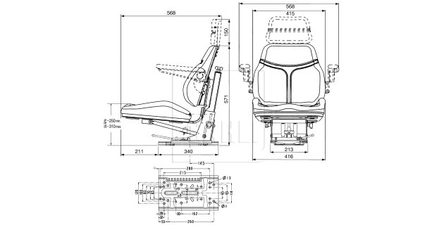 Siège Cobo suspension mécanique SC76/M20