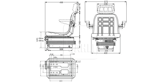 Siège Cobo suspension mécanique GT60/M200