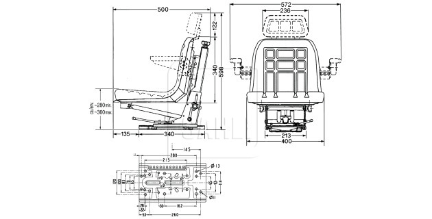 Siège Cobo suspension mécanique GT60/M20