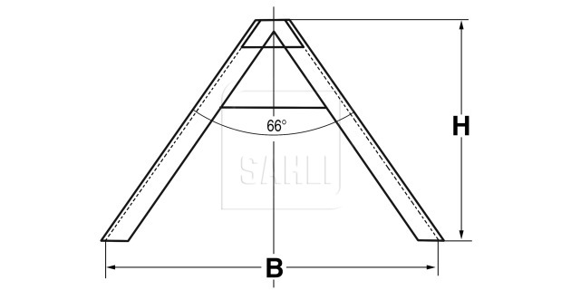Triangle d'accouplement côté machine catégorie 0, avec couleur de fond