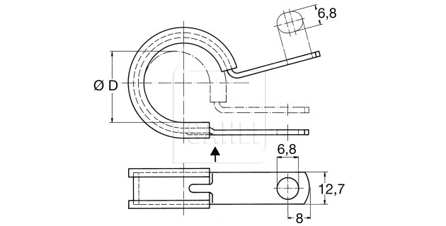 Colliers pour tuyaux avec profil en caoutchouc ABA
